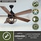 Vaxcel Huron Black and Burnished Teak Farmhouse Indoor Ceiling Fan with LED Cage Light Kit and Remote F0114 - alternate 2